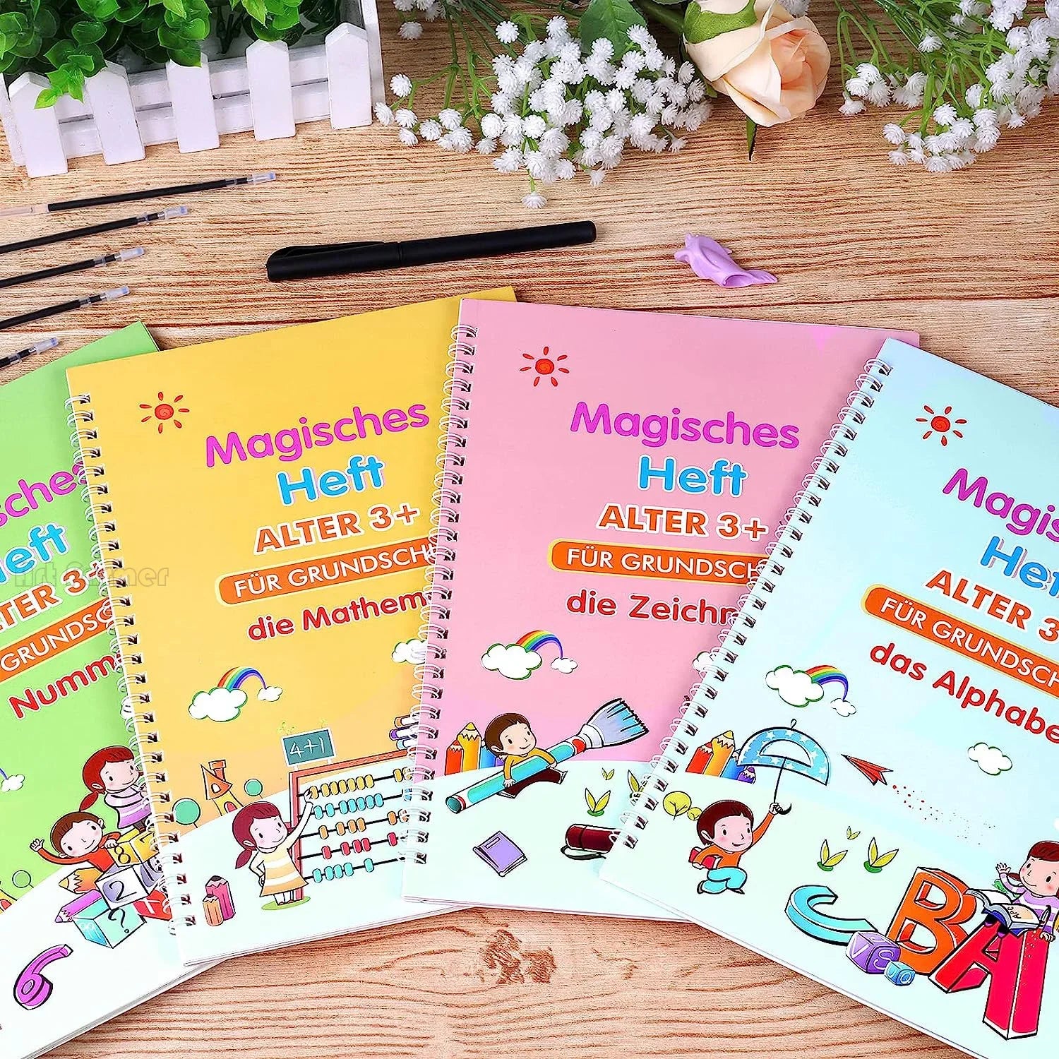Magisches Arbeitsbuch, pädagogische Montessori-Bücher für Kinder, Stiftkontrolle, Training, wiederverwendbares Kalligraphie-Kopierbuch für Kinder