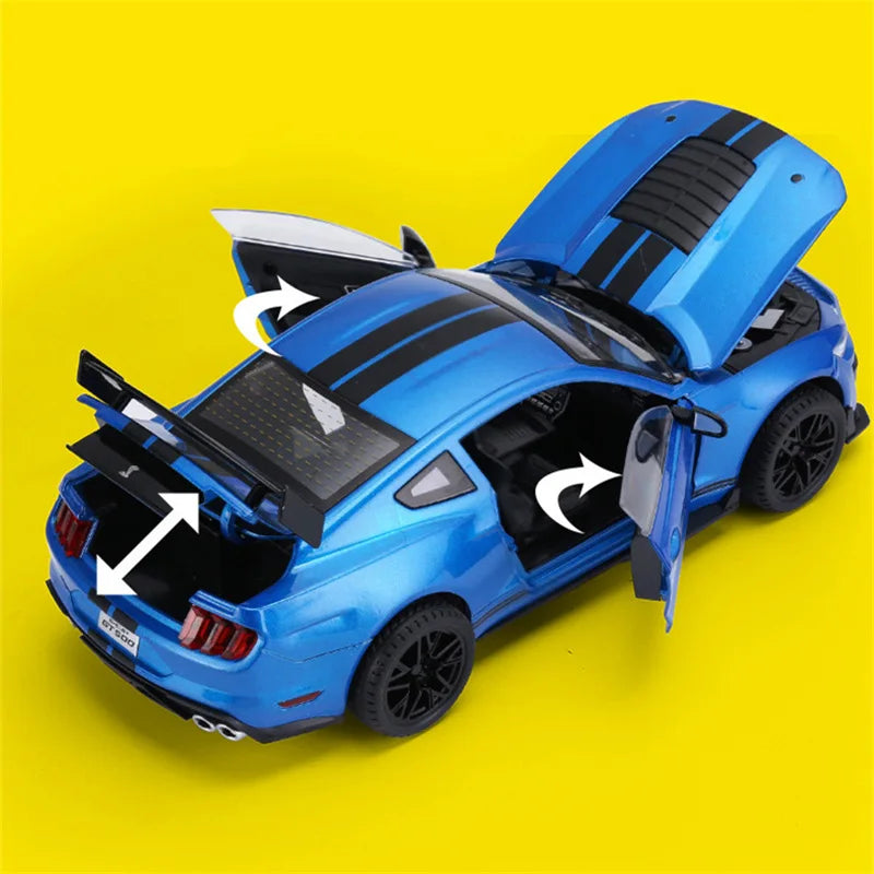 Ford Mustang Shelby GT500 1/18   Sports Car Model Diecast Metal Sound and Light