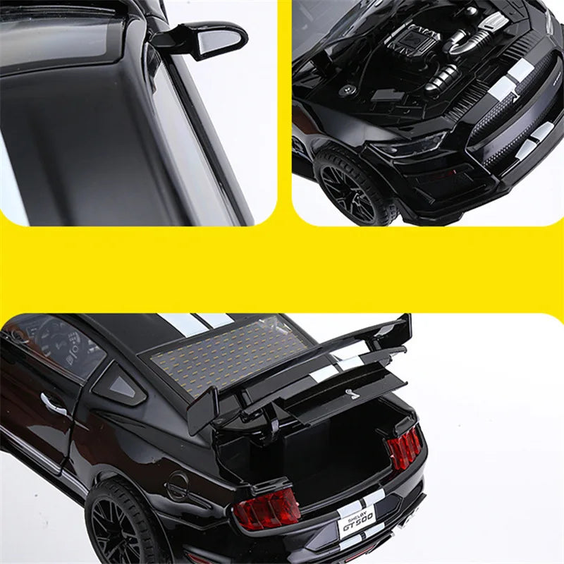 Ford Mustang Shelby GT500 1/18   Sports Car Model Diecast Metal Sound and Light