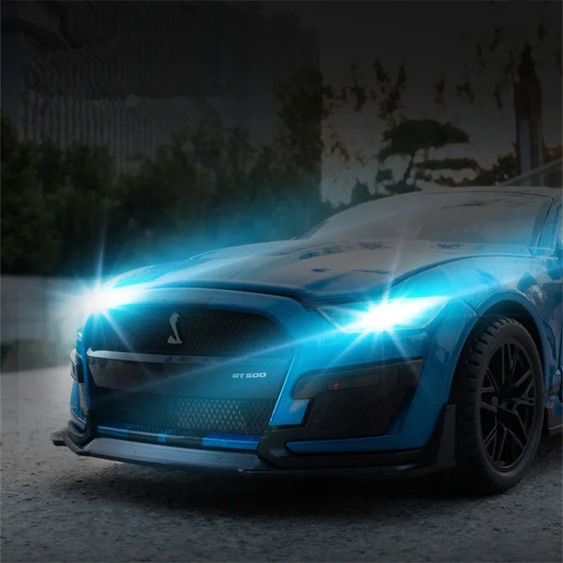 Ford Mustang Shelby GT500 1/18   Sports Car Model Diecast Metal Sound and Light